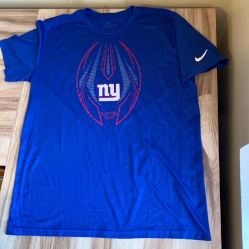 Nike New York Giants royal blue dri-fit T-shirt NFL sports top NYC